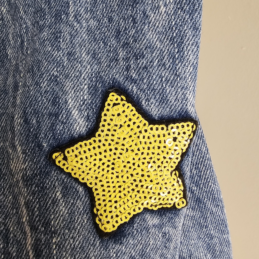 Lola + The Kids - All About The Patch Crop Denim Jacket - Girls Sz 14 - Picture 7 of 9